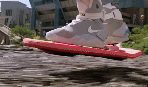 Skate voador - De volta para o futuro